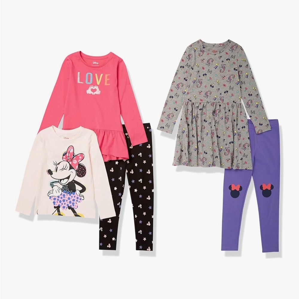 Amazon Essentials ~Disney~Mix & Match Girls Cotton Outfit Sets, 5 Pieces, SEALED